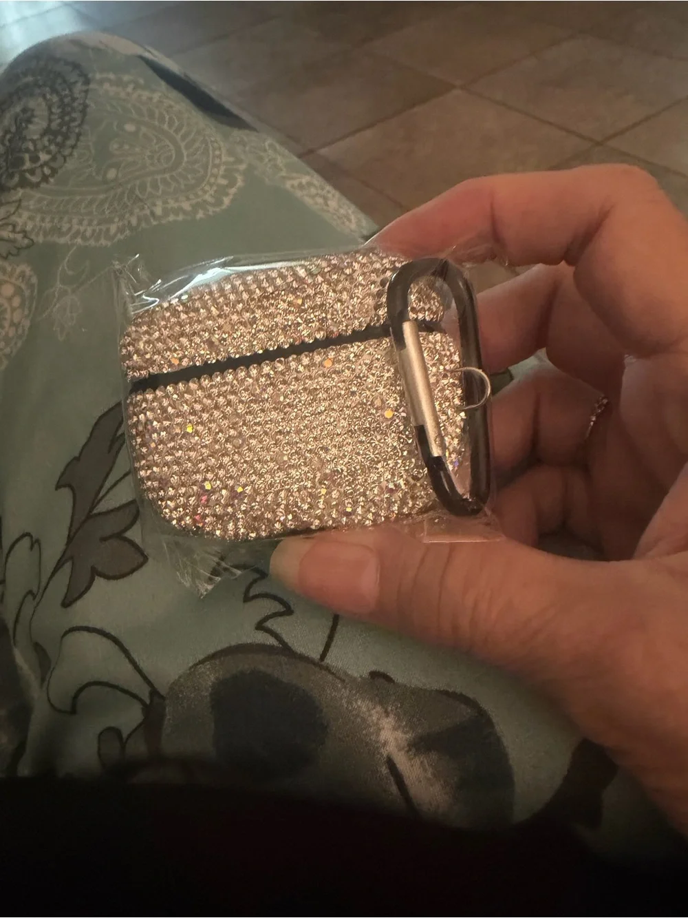 Crystal Rhinestone AirPods Case with Carabiner